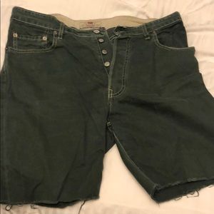 Levi’s ripped denim shorts